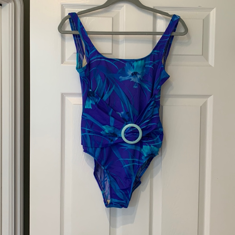 Mainstream size 14 one piece blue and turquoise swimsuit